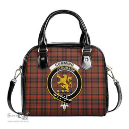Scottish Cumming Hunting Weathered Tartan Shoulder Handbags with Family Crest Scottish Plaid Tartan Plaid - ScotsTee - scotstee.com