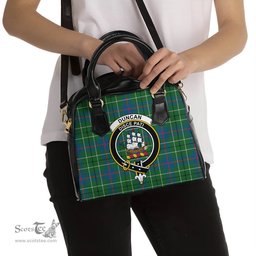 Scottish Duncan Ancient Tartan Shoulder Handbags with Family Crest Scottish Plaid Tartan Plaid - ScotsTee - scotstee.com
