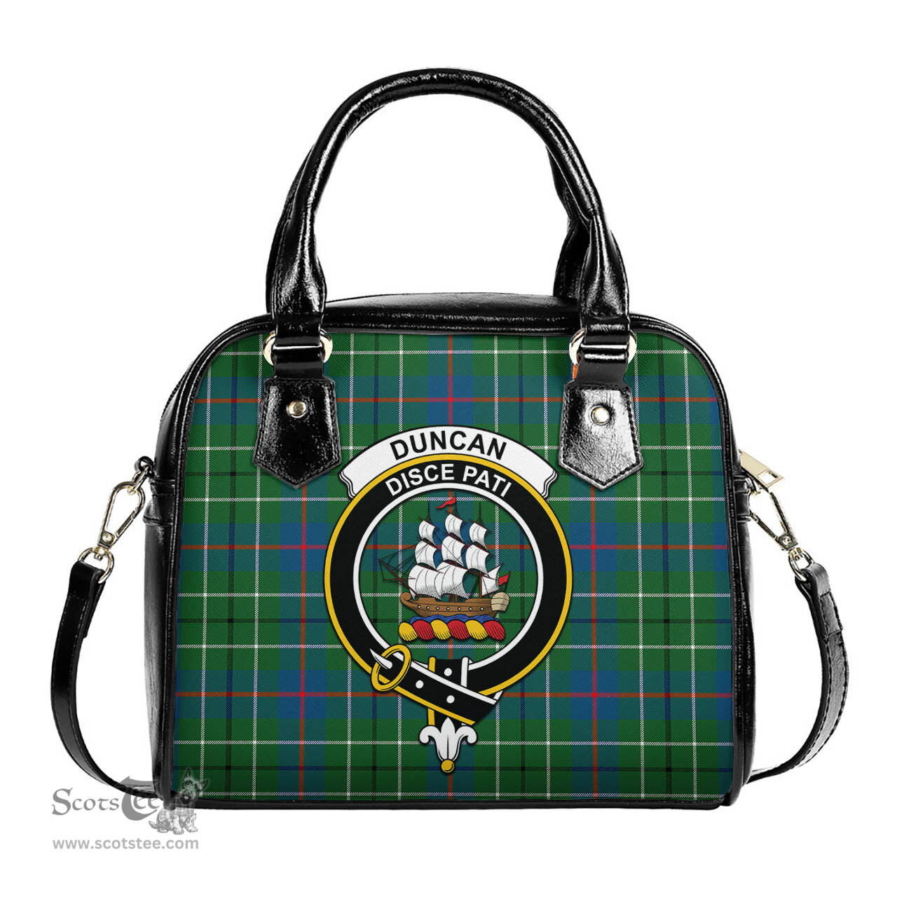 Scottish Duncan Ancient Tartan Shoulder Handbags with Family Crest Scottish Plaid Tartan Plaid - ScotsTee - scotstee.com