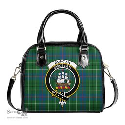 Scottish Duncan Ancient Tartan Shoulder Handbags with Family Crest Scottish Plaid Tartan Plaid - ScotsTee - scotstee.com