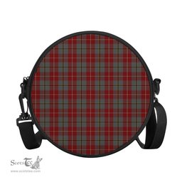 Scottish Douglas Ancient Red Tartan Round Crossbody Bags - Round Purse Scottish Plaid Tartan Plaid - ScotsTee - scotstee.com