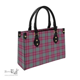 Scottish Crawford Ancient Tartan Leather Bag for Women Scottish Plaid Tartan Plaid - ScotsTee - scotstee.com