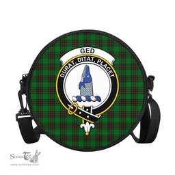 Scottish Ged Tartan Round Crossbody Bags - Round Purse with Family Crest Scottish Plaid Tartan Plaid - ScotsTee - scotstee.com