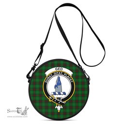 Scottish Ged Tartan Round Crossbody Bags - Round Purse with Family Crest Scottish Plaid Tartan Plaid - ScotsTee - scotstee.com