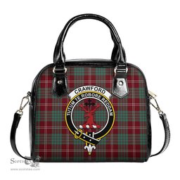 Scottish Crawford Modern Tartan Shoulder Handbags with Family Crest Scottish Plaid Tartan Plaid - ScotsTee - scotstee.com