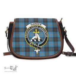 Scottish Garden Tartan Saddle Crossbody Bag with Family Crest Scottish Plaid Tartan Plaid - ScotsTee - scotstee.com