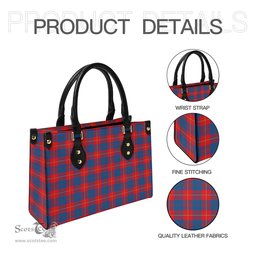 Scottish Galloway Red Tartan Leather Bag for Women Scottish Plaid Tartan Plaid - ScotsTee - scotstee.com