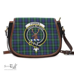 Scottish Forbes Tartan Saddle Crossbody Bag with Family Crest Scottish Plaid Tartan Plaid - ScotsTee - scotstee.com