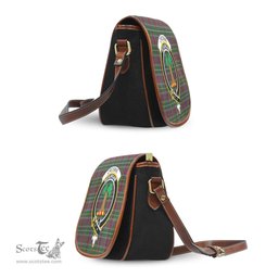 Scottish Crosbie Tartan Saddle Crossbody Bag with Family Crest Scottish Plaid Tartan Plaid - ScotsTee - scotstee.com