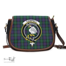 Scottish Campbell of Cawdor Tartan Saddle Crossbody Bag with Family Crest Scottish Plaid Tartan Plaid - ScotsTee - scotstee.com