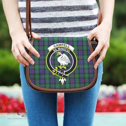 Scottish Campbell of Cawdor Tartan Saddle Crossbody Bag with Family Crest Scottish Plaid Tartan Plaid - ScotsTee - scotstee.com