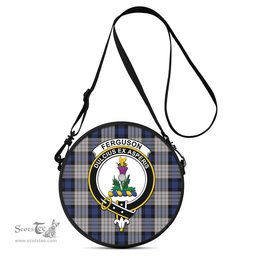 Scottish Ferguson Dress Tartan Round Crossbody Bags - Round Purse with Family Crest Scottish Plaid Tartan Plaid - ScotsTee - scotstee.com