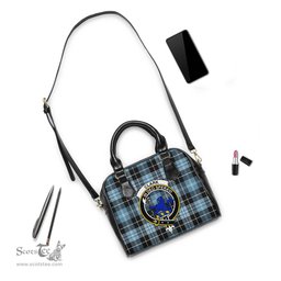 Scottish Clark (Lion) Ancient Tartan Shoulder Handbags with Family Crest Scottish Plaid Tartan Plaid - ScotsTee - scotstee.com