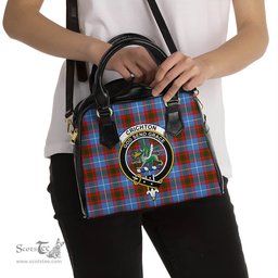 Scottish Crichton Tartan Shoulder Handbags with Family Crest Scottish Plaid Tartan Plaid - ScotsTee - scotstee.com