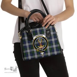 Scottish Gordon Dress Tartan Shoulder Handbags with Family Crest Scottish Plaid Tartan Plaid - ScotsTee - scotstee.com