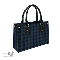 Scottish Clergy Blue Tartan Leather Bag for Women Scottish Plaid Tartan Plaid - ScotsTee - scotstee.com