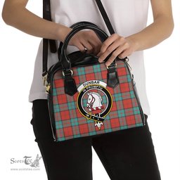 Scottish Dunbar Ancient Tartan Shoulder Handbags with Family Crest Scottish Plaid Tartan Plaid - ScotsTee - scotstee.com