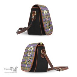 Scottish Carnegie Ancient Tartan Saddle Crossbody Bag with Family Crest Scottish Plaid Tartan Plaid - ScotsTee - scotstee.com