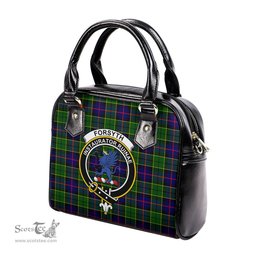 Scottish Forsyth Modern Tartan Shoulder Handbags with Family Crest Scottish Plaid Tartan Plaid - ScotsTee - scotstee.com
