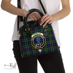 Scottish Forsyth Modern Tartan Shoulder Handbags with Family Crest Scottish Plaid Tartan Plaid - ScotsTee - scotstee.com
