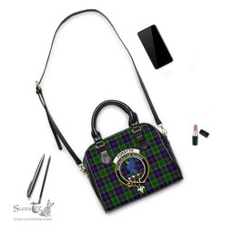 Scottish Forsyth Modern Tartan Shoulder Handbags with Family Crest Scottish Plaid Tartan Plaid - ScotsTee - scotstee.com