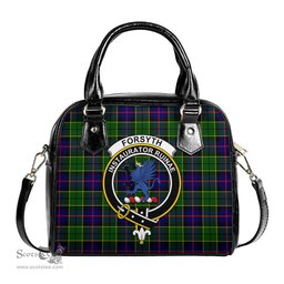 Scottish Forsyth Modern Tartan Shoulder Handbags with Family Crest Scottish Plaid Tartan Plaid - ScotsTee - scotstee.com