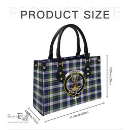 Scottish Gordon Dress Modern Tartan Leather Bag for Women with Family Crest Scottish Plaid Tartan Plaid - ScotsTee - scotstee.com