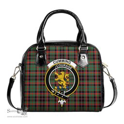 Scottish Cumming Hunting Ancient Tartan Shoulder Handbags with Family Crest Scottish Plaid Tartan Plaid - ScotsTee - scotstee.com