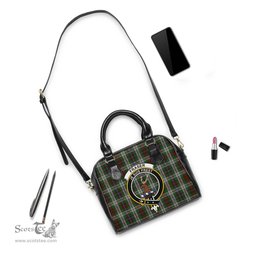 Scottish Fraser Hunting Dress Tartan Shoulder Handbags with Family Crest Scottish Plaid Tartan Plaid - ScotsTee - scotstee.com