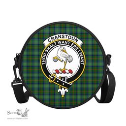 Scottish Cranstoun Tartan Round Crossbody Bags - Round Purse with Family Crest Scottish Plaid Tartan Plaid - ScotsTee - scotstee.com