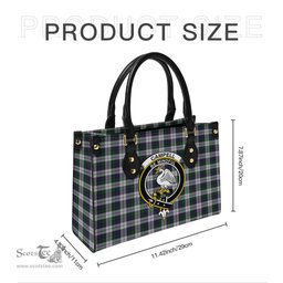 Scottish Campbell of Cawdor Dress Tartan Leather Bag for Women with Family Crest Scottish Plaid Tartan Plaid - ScotsTee - scotstee.com