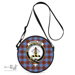Scottish Congilton Tartan Round Crossbody Bags - Round Purse with Family Crest Scottish Plaid Tartan Plaid - ScotsTee - scotstee.com