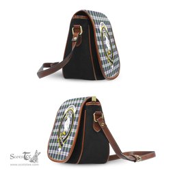 Scottish Campbell of Cawdor Dress Tartan Saddle Crossbody Bag with Family Crest Scottish Plaid Tartan Plaid - ScotsTee - scotstee.com