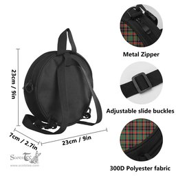 Scottish Cumming Hunting Ancient Tartan Round Crossbody Bags - Round Purse with Family Crest Scottish Plaid Tartan Plaid - ScotsTee - scotstee.com