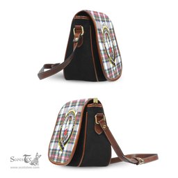 Scottish Dennistoun Tartan Saddle Crossbody Bag with Family Crest Scottish Plaid Tartan Plaid - ScotsTee - scotstee.com