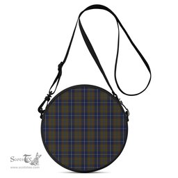 Scottish Douglas Brown Tartan Round Crossbody Bags - Round Purse Scottish Plaid Tartan Plaid - ScotsTee - scotstee.com