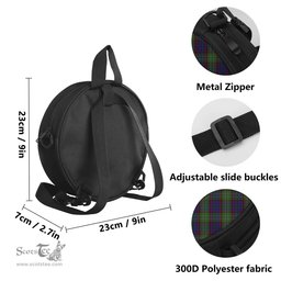 Scottish Cunningham Hunting Tartan Round Crossbody Bags - Round Purse with Family Crest Scottish Plaid Tartan Plaid - ScotsTee - scotstee.com