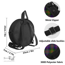 Scottish Chalmers Modern Tartan Round Crossbody Bags - Round Purse with Family Crest Scottish Plaid Tartan Plaid - ScotsTee - scotstee.com