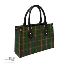 Scottish Chisholm Hunting Tartan Leather Bag for Women Scottish Plaid Tartan Plaid - ScotsTee - scotstee.com