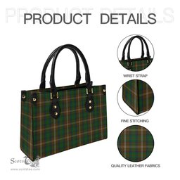 Scottish Chisholm Hunting Tartan Leather Bag for Women Scottish Plaid Tartan Plaid - ScotsTee - scotstee.com
