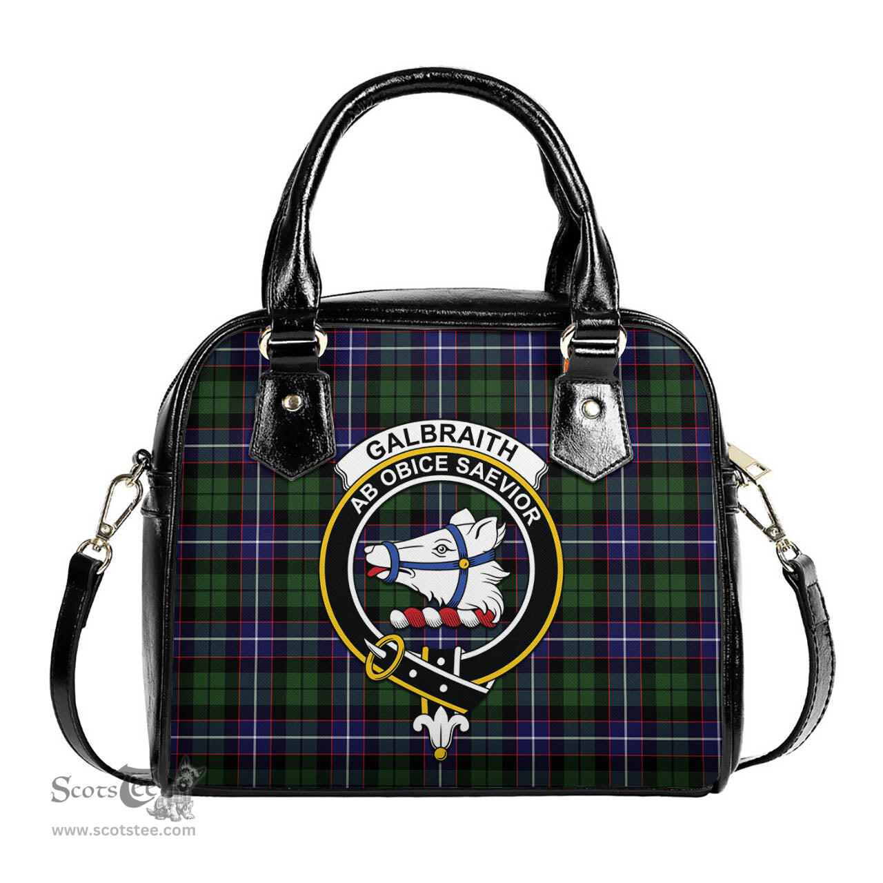 Scottish Galbraith Modern Tartan Shoulder Handbags with Family Crest Scottish Plaid Tartan Plaid - ScotsTee - scotstee.com