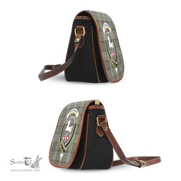 Scottish Cochrane Hunting Tartan Saddle Crossbody Bag with Family Crest Scottish Plaid Tartan Plaid - ScotsTee - scotstee.com