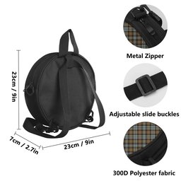 Scottish Gordon Weathered Tartan Round Crossbody Bags - Round Purse with Family Crest Scottish Plaid Tartan Plaid - ScotsTee - scotstee.com