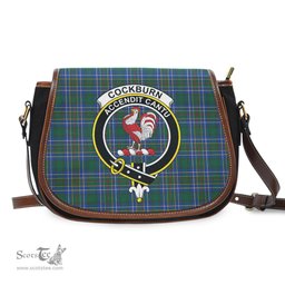 Scottish Cockburn Ancient Tartan Saddle Crossbody Bag with Family Crest Scottish Plaid Tartan Plaid - ScotsTee - scotstee.com