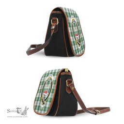 Scottish Erskine Green Tartan Saddle Crossbody Bag with Family Crest Scottish Plaid Tartan Plaid - ScotsTee - scotstee.com