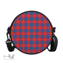 Scottish Galloway Red Tartan Round Crossbody Bags - Round Purse Scottish Plaid Tartan Plaid - ScotsTee - scotstee.com