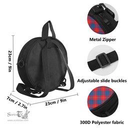 Scottish Galloway Red Tartan Round Crossbody Bags - Round Purse Scottish Plaid Tartan Plaid - ScotsTee - scotstee.com