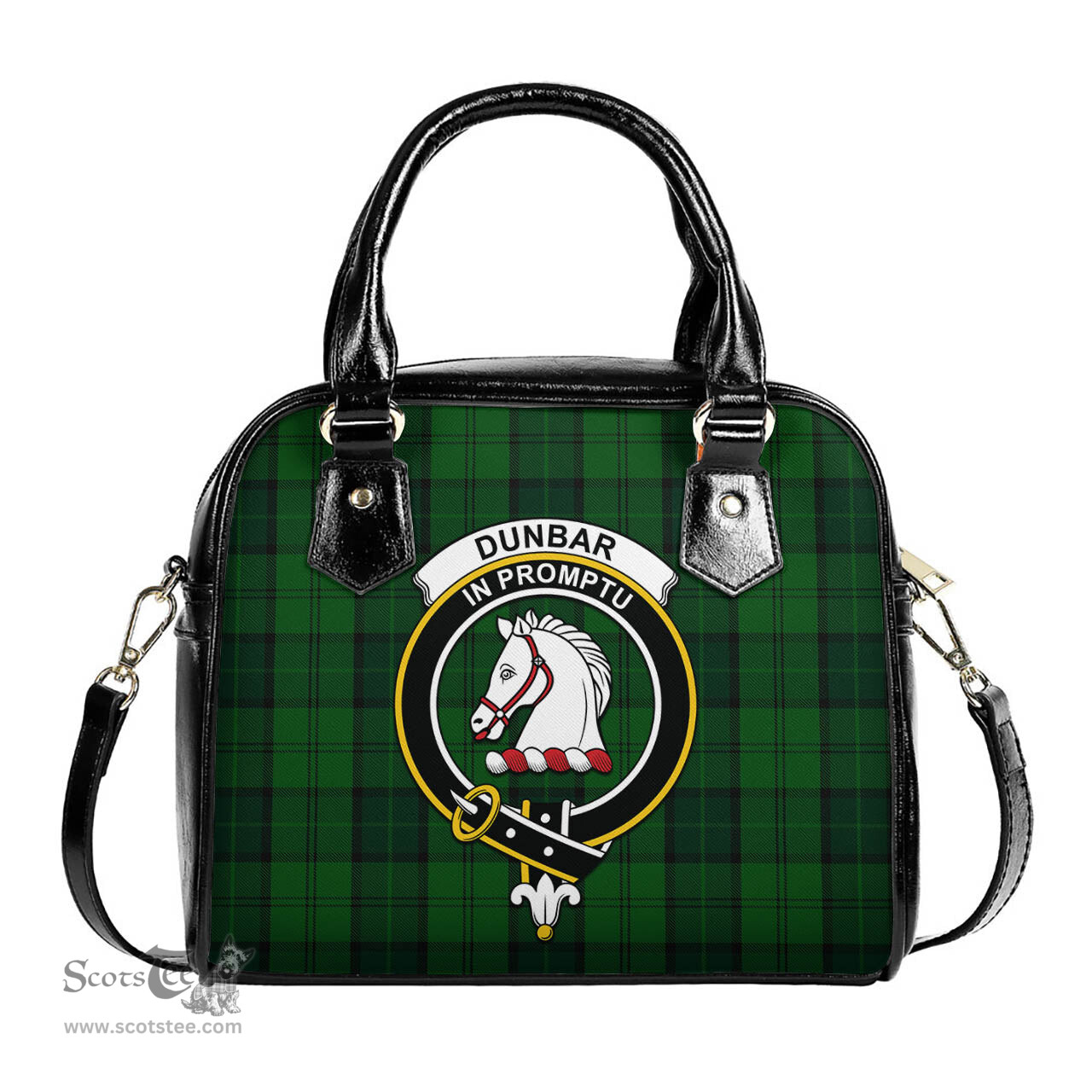 Scottish Dunbar Hunting Tartan Shoulder Handbags with Family Crest Scottish Plaid Tartan Plaid - ScotsTee - scotstee.com