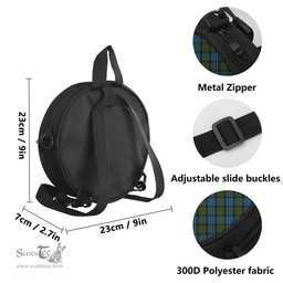 Scottish Fletcher of Dunans Tartan Round Crossbody Bags - Round Purse with Family Crest Scottish Plaid Tartan Plaid - ScotsTee - scotstee.com