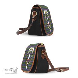 Scottish Fleming Tartan Saddle Crossbody Bag with Family Crest Scottish Plaid Tartan Plaid - ScotsTee - scotstee.com